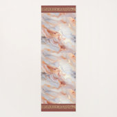 Monogram Roos Gouden Marmeren Patroon Yoga Mat (Achterkant)