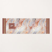 Monogram Roos Gouden Marmeren Patroon Yoga Mat (Voorkant (horizontaal))