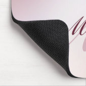 monogram roos gouden paarse glittermuismat muismat (Hoek)