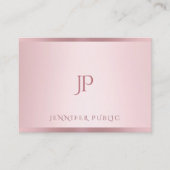 Monogram Roos Gouden Sjabloon Modern Minimalist Visitekaartje (Voorkant)