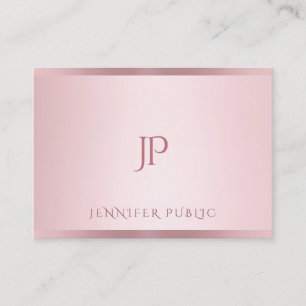 Monogram Roos Gouden Sjabloon Modern Minimalist Visitekaartje