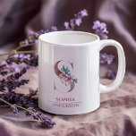 Monogram Roos Gouden Waterverf Bloemletter S Koffiemok<br><div class="desc">Monogram Roos Gouden Waterverf Bloemletter S</div>