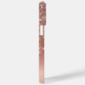 Monogram Roos Gouden Zijdrippen Glitter Android + Case-Mate iPhone Case (Achterkant / Rechts)