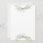 Monogram Roos Greenery Floral Wedding Kaart (Achterkant)