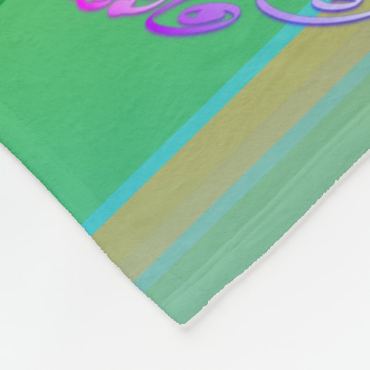 Monogram Roos Hart Abriot blauwgroen en Moss Fleece Deken (Hoek)