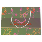 Monogram Roos Heart en Paarse Moss Groot Cadeauzakje (Voorkant)