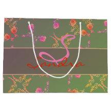 Monogram Roos Heart en Paarse Moss