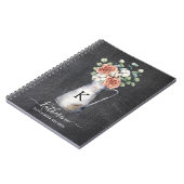 Monogram Roos katoen Eucalyptus kruik zwart Recept Notitieboek (Linkerzijde)