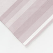 Monogram roos kwartsstrepen fleece deken (Hoek)