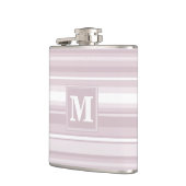 Monogram roos kwartsstrepen heupfles (Links)