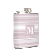 Monogram roos kwartsstrepen heupfles (Rechts)