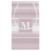 Monogram roos kwartsstrepen klein cadeauzakje (Achterkant)