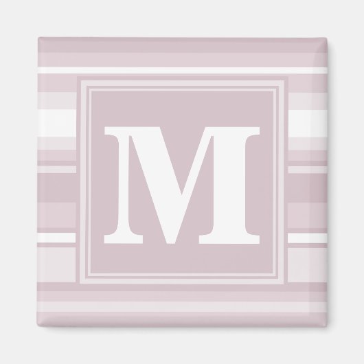 Monogram roos kwartsstrepen magneet (Voorkant)