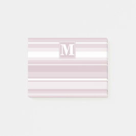Monogram roos kwartsstrepen post-it® notes