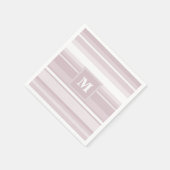 Monogram roos kwartsstrepen servetten (Hoek)