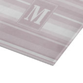 Monogram roos kwartsstrepen snijplank (Hoek)