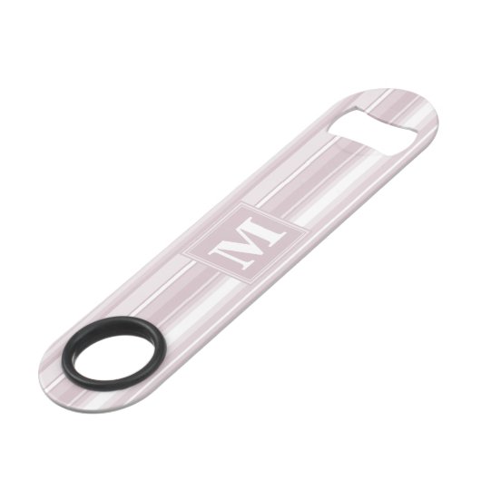 Monogram roos kwartsstrepen speed flessenopener (Voorkant Gekanteld)