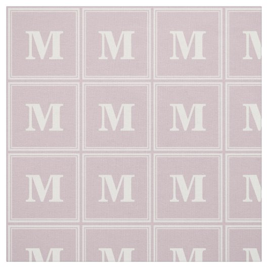 Monogram roos kwartsstrepen stof (Swatch)