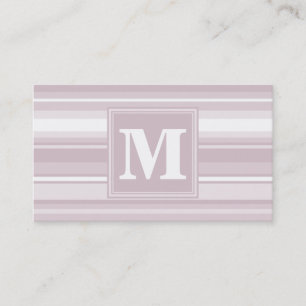 Monogram roos kwartsstrepen visitekaartje