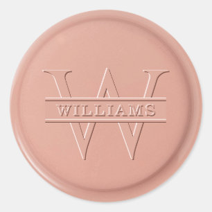 Monogram Roos Latte Wax Seal Sticker