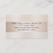 Monogram roos met elegante keramische champagne visitekaartje (Achterkant)