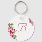 Monogram Roos met naam Sleutelhanger