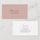 Monogram Roos minimalistisch Visitekaartje (Voorkant / Achterkant)