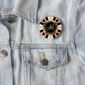 Monogram Roos Poker Chip Design Ronde Button 5,7 Cm (In situ)