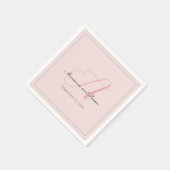 Monogram Roos Roze, Blush en Dove Grey Servet (Hoek)