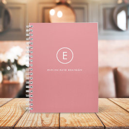 Monogram Roos Roze Feminine Girly Minimale Initiaa Planner