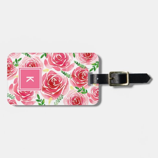 Monogram Roos van Provence Bagagelabel (Voorkant horizontaal)