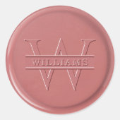 Monogram Roos Wax Seal Sticker (Voorkant)