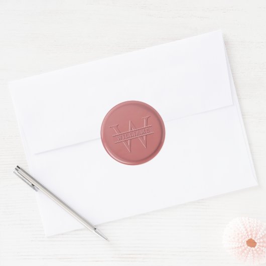 Monogram Roos Wax Seal Sticker (Envelop)
