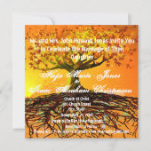Monogram Roots of Love Square Wedding Invitation Kaart (Voorkant)
