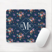 Monogram | Rose Bouquet Floral Pattern Muismat (Met muis)