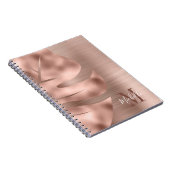 Monogram Rose Gouden Blad Notitieboek (Rechterzijde)