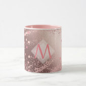 Monogram ROSEGOLD Metallic Folie Confetti Kijk Mok (Midden)