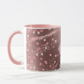 Monogram ROSEGOLD Metallic Folie Confetti Uitzicht Mok (Links)