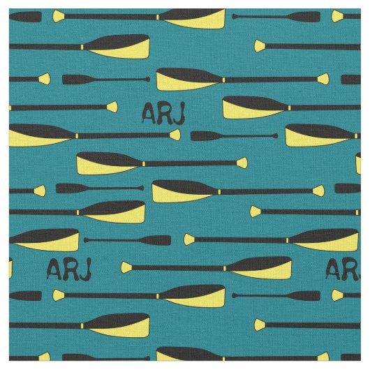 Monogram Rowing Oars geel en zwart Stof (Close Up)