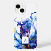 Monogram Royal Blue Abstract Case-Mate iPhone Case (Achterkant)