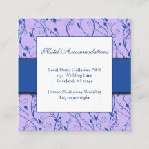 Monogram Royal Blue Lila Floral Swirl Wedding