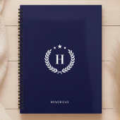 Monogram Royal Blue Modern Minimalist Fitness Planner