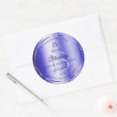 Monogram Royal Blue Soft Glitter Product Labels (Envelop)