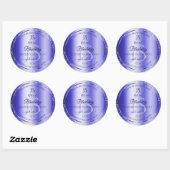 Monogram Royal Blue Soft Glitter Product Labels (Vel)