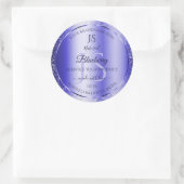 Monogram Royal Blue Soft Glitter Product Labels (Tas)