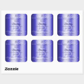 Monogram Royal Blue Soft Glitter Product Labels (Vel)