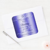 Monogram Royal Blue Soft Glitter Product Labels (Envelop)