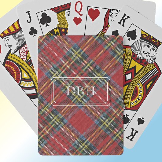 Monogram Royal Stewart Tartan Print Plays Pokerkaarten