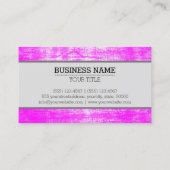 Monogram roze achtergrond visitekaartje (Achterkant)