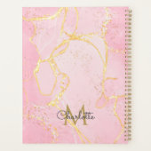 Monogram Roze Agaat Geode Gouden Script 2023 Planner (Achterkant)
